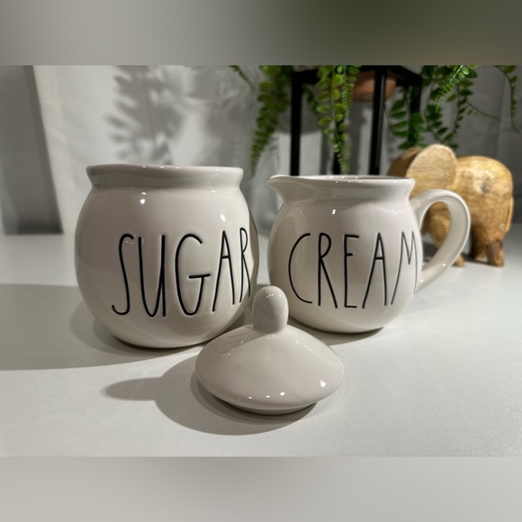 Rae Dunn Magenta Ceramic Cream & Sugar Set - Picture 5 of 9